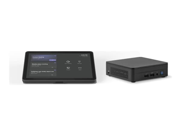 Logitech BASE Microsoft Teams Rooms (no AV) with Tap + ASUS NUC - Microsoft Teams-romsystem (Logitech Tap, mini-PC, Logitech PC Mount) - med 90 days