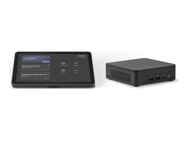 Logitech BASE Microsoft Teams Rooms (no AV) with Tap + ASUS NUC - Microsoft Teams-romsystem (Logitech Tap, mini-PC, Logitech PC Mount) - med 90 days