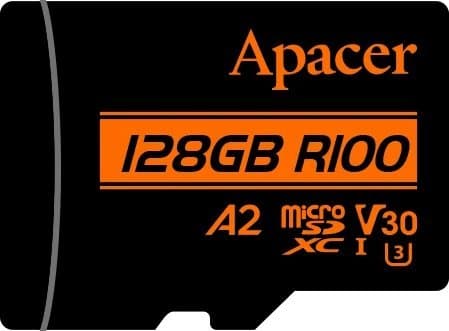 Apacer microSDXC UHS-I U3 V30 A2 128GB MicroSDXC Class 10 UHS-I 100MB/s 80MB/s