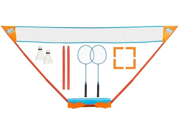 Badmintonbane. KOM OG GÅ ØJEBLIKKELIG 65KC blå/oransje