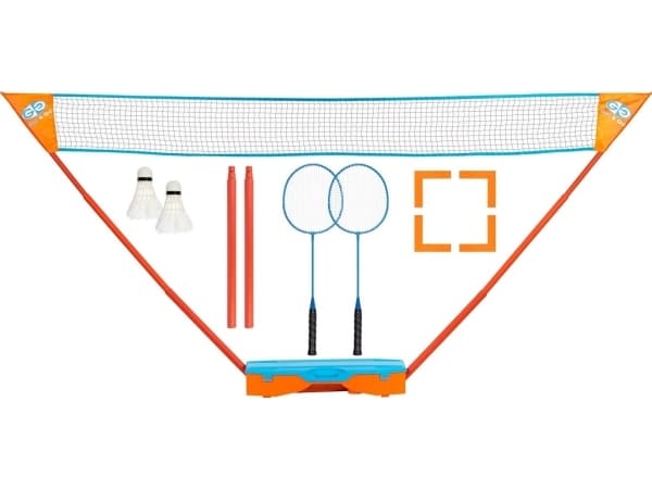 Badmintonbane. KOM OG GÅ ØJEBLIKKELIG 65KC blå/oransje