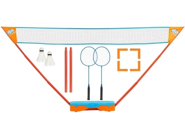 Badmintonbane. KOM OG GÅ ØJEBLIKKELIG 65KC blå/oransje