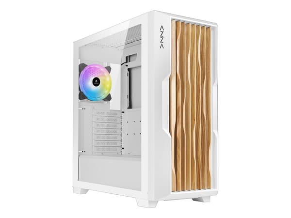 Azza Guardian Wood, Midi Tower, PC, Hvit, Tre, ATX, EATX, ITX, Micro ATX, 17 cm, 40 cm Hvit, Tre