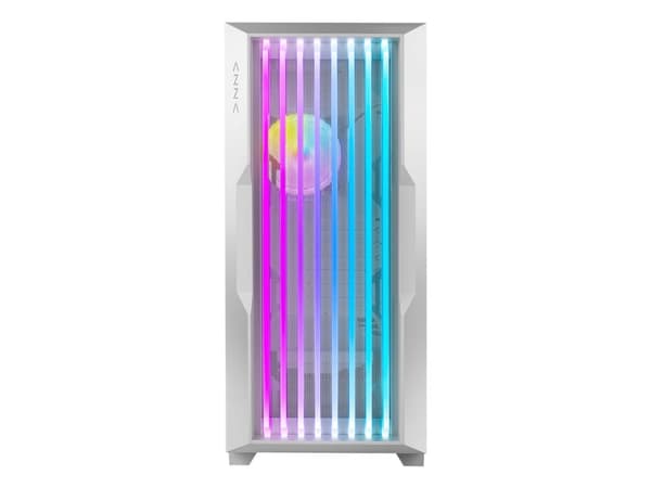 Azza Guardian Glass, Midi Tower, PC, Hvit, ATX, EATX, ITX, Micro ATX, 17 cm, 40 cm