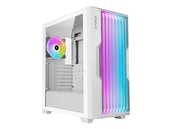 Azza Guardian Glass, Midi Tower, PC, Vit, ATX, EATX, ITX, micro ATX, 17 cm, 40 cm