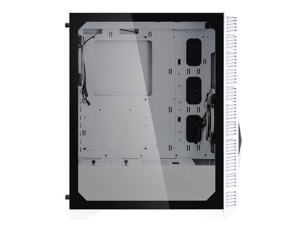 Zalman Z3 Iceberg - Mid tower - utökad ATX - genomskinlig sidopanel (härdat glas) - ingen strömförsörjning - vit - USB/ljud
