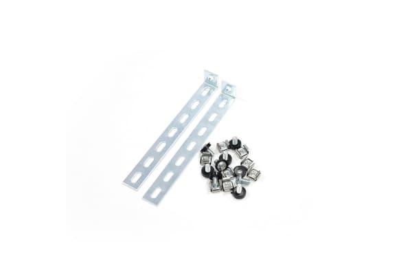 Digitus TN-19-5/9-1U-W-BK, hylly, musta, teräs, 100 kg, 1U, 48,3 cm (19")