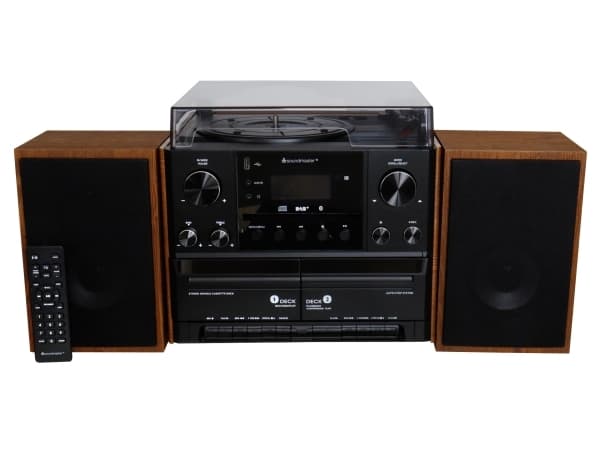 Soundmaster MCD5600BR, musta, puu, 2 korttia, 10 W, DAB+, FM, PLL, FMV, 3,5 mm, AC