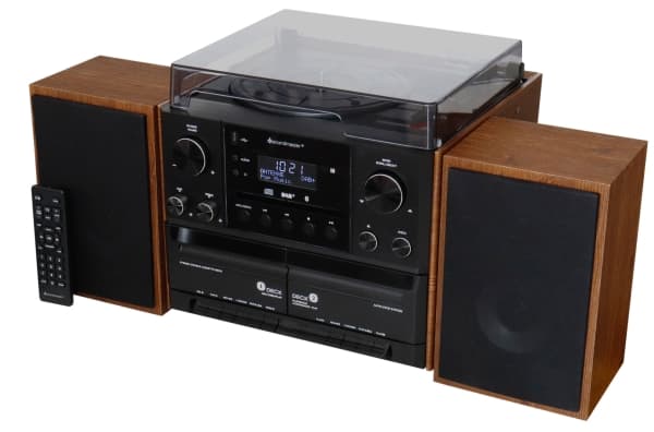 Soundmaster MCD5600BR, musta, puu, 2 korttia, 10 W, DAB+, FM, PLL, FMV, 3,5 mm, AC