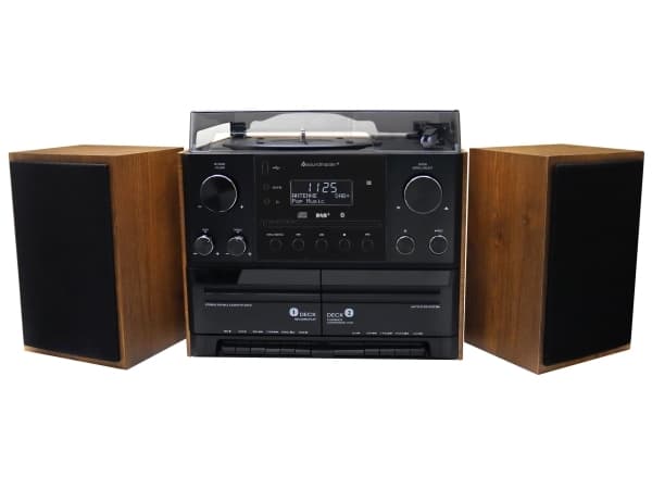 Soundmaster MCD5600BR, musta, puu, 2 korttia, 10 W, DAB+, FM, PLL, FMV, 3,5 mm, AC