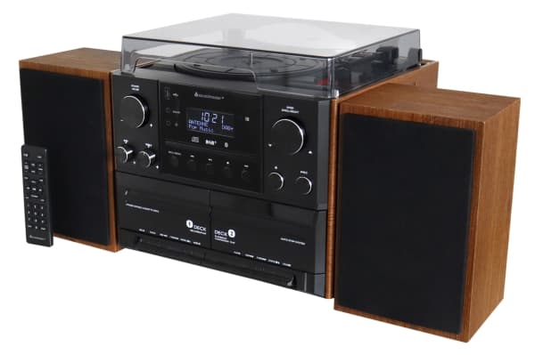 Soundmaster MCD5600BR, musta, puu, 2 korttia, 10 W, DAB+, FM, PLL, FMV, 3,5 mm, AC musta, Puu