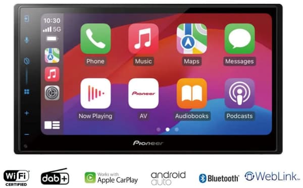 Pioneer SPH-DA77DAB Bilradio Trådløs Apple CarPlay / Android Auto, DAB Radio og Bluetooth