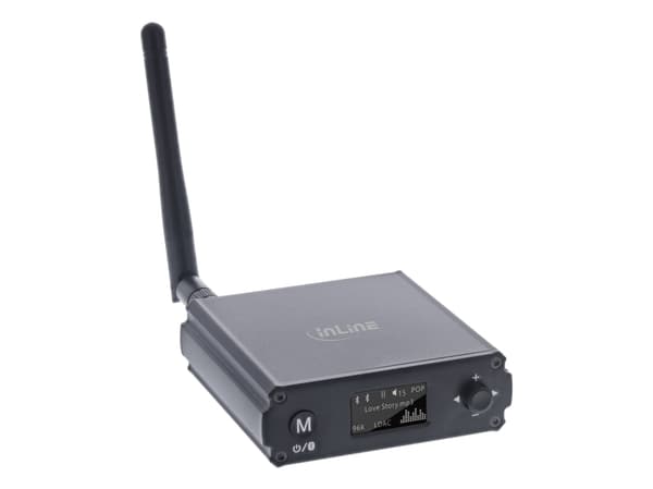 InLine 99209M, USB, AAC, LDAC, SBC, 30 m, 0,02 %, Qualcomm QCC5125, aluminium