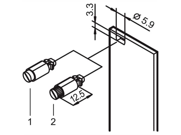 SCHROFF 1/4 TURN.FSTNR.DEF.LOCK 100PC (21101848)