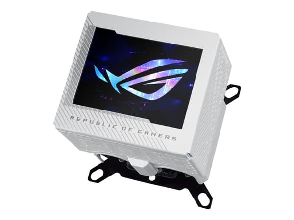 ASUS ROG RYUJIN III - White Edition - væskeklølt system CPU-vannblokk - (for: AM4, LGA1200, LGA1700, AM5, LGA115x Socket) - kobberkaldplate - hvit