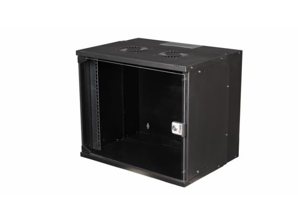 Equip EWM-09-5440-B, Seinäjalusta, 9U, Avainlukko, 10,3 kg, Musta