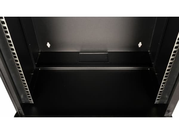 Equip EWM-12-5440-B, Väggmonterad rack, 12U, Knapplås, 12,5 kg, Svart