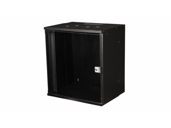 Equip EWM-12-5440-B, Väggmonterad rack, 12U, Knapplås, 12,5 kg, Svart