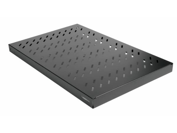 Equip EZVS-19-1-10-B, jalustahylly, musta, 100 kg, 1U, Turkki, 48,3 cm (19")