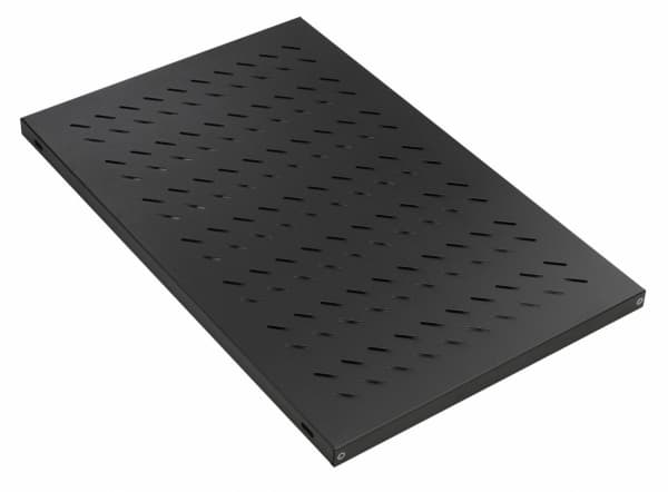 Equip EZVS-19-1-10-B, jalustahylly, musta, 100 kg, 1U, Turkki, 48,3 cm (19")