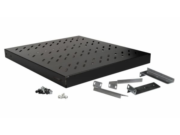 Equip EZVS-19-1-50-B, jalustahylly, musta, 100 kg, 1U, Turkki, 48,3 cm (19")