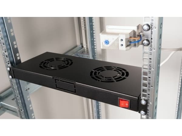 Equip EZF-2-B, Kylfläkt, Svart, 2 fläkt(ar), 12 cm, 1U, Turkiet