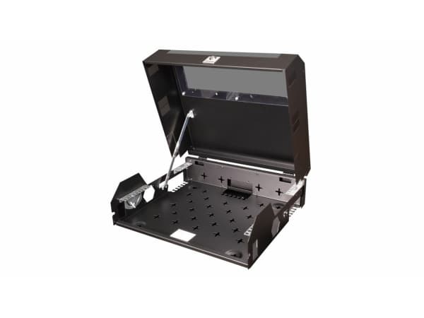 Equip ESF-05-B, Veggmonterbar hylle, 2U/3U, 30 kg, Nøkkellås, Rack skinner, 8,5 kg