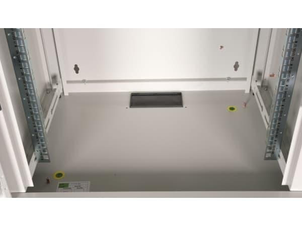 Equip EPM-09-6045-G-CBAA, Väggmonterad rack, 9U, Knapplås, Kuggskenor, 17,6 kg, Ljusgrå