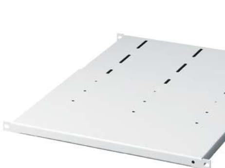 Rittal 48,30cm (19") hylle for nettverksskap TE 7000 og TS 20,30cm (8") 1000 mm dybde), variabel dybde, lys grå RAL 7035 For å holde tunge komponente