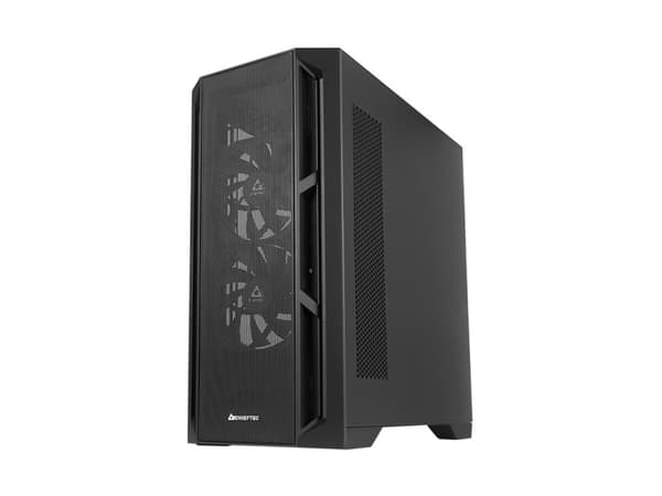 Chieftec Gamer Series APEX AIR - Torni - ATX - sivupaneeli ikkunalla (karkaistu lasi) - Ei virtalähdettä (ATX) - musta - USB/ääni