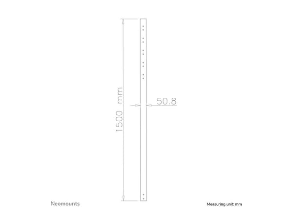 Neomounts FPMA-CP150 - Monteringskomponent (forlengelsesstang) - for LCD-skjerm - svart