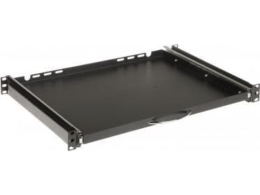 Stalflex 19" Pull-out shelf for keyboard and mouse 350mm Black RSR19-1U-350B-KM