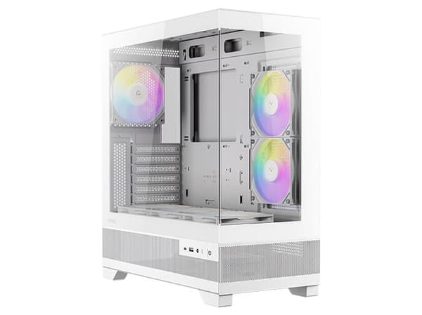 Antec AX Series - - genomskinlig sidopanel (härdat glas) - ingen strömförsörjning - USB/ljud