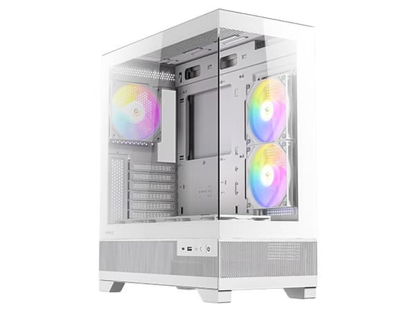 Antec AX Series - - genomskinlig sidopanel (härdat glas) - ingen strömförsörjning - USB/ljud Svart