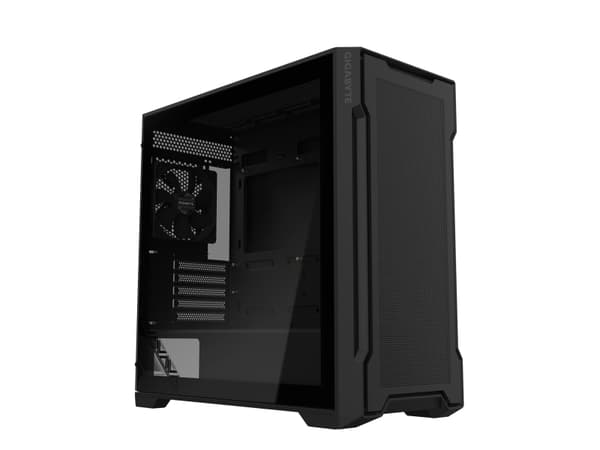 Gigabyte C102 Glass - Mid tower - mini-ITX - sidepanel med vindu (herdet glass) - ingen strømforsyning (ATX) - svart - USB/lyd