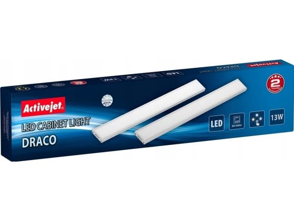 Activejet AJE-DRACO, Hvit, Funksjonell, Rektangulær, IP20, Garderobe, 160 ampuller