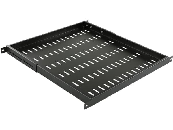 Lanview by Logon - Rackhylde - D=470 mm, säädettävä sivuvarsi - lajiteltu, RAL 9005 - 0.5U - 19"