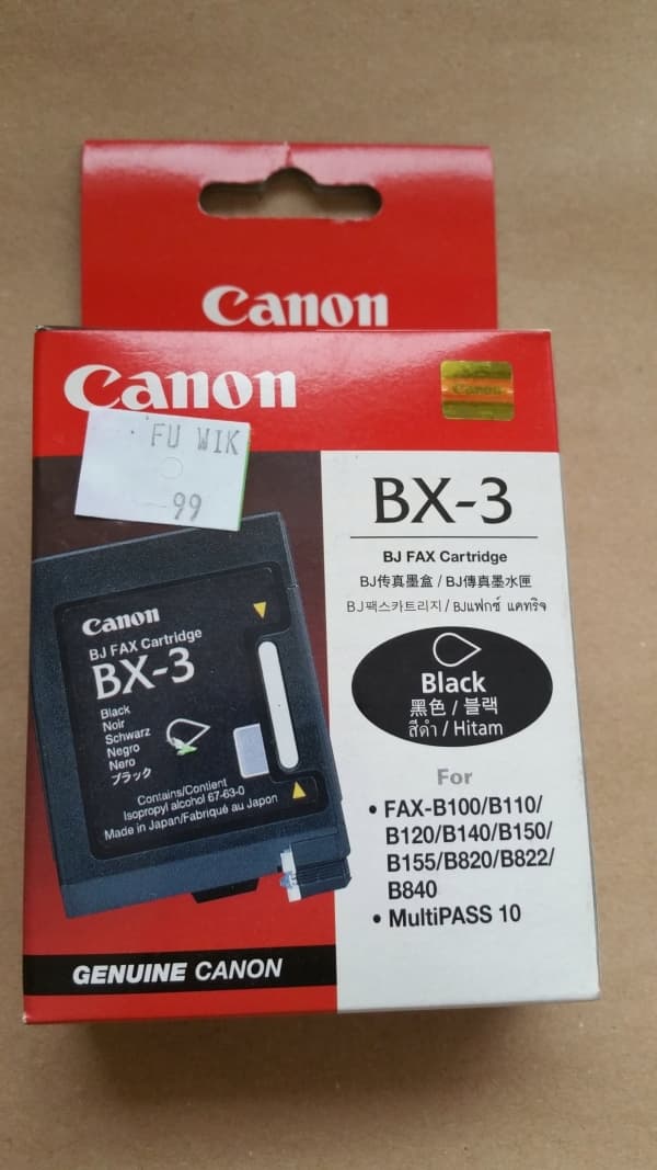 Toner Canon INK CARTRIDGE BLACK BX-3/0884A315 CANON