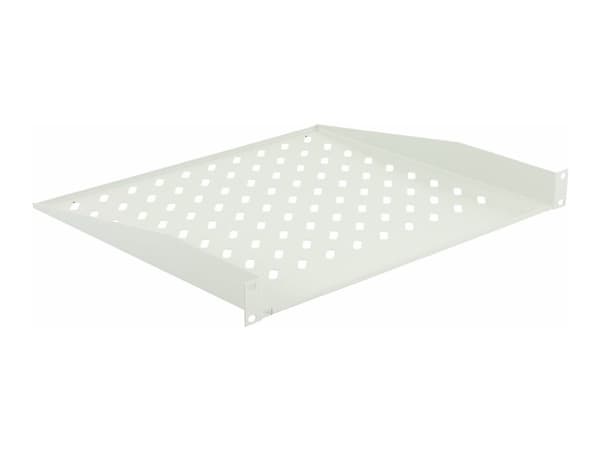 Lanview by Logon - Rackhylle - d=400 mm - hvit, RAL 7035 - 1U - 19"