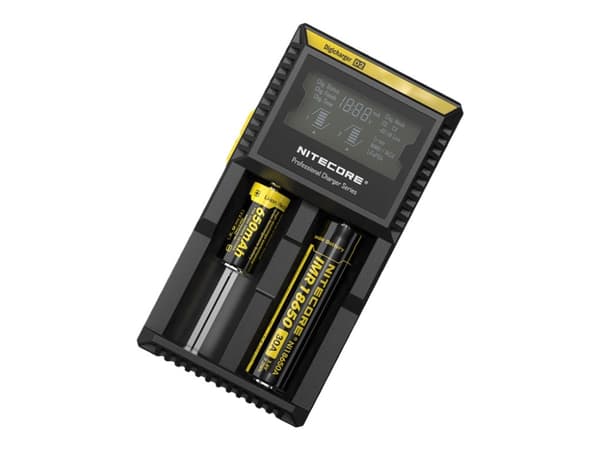 NITECORE Digicharger D2 - Batterilader - 2 x batterier lader - 500 mA Sort