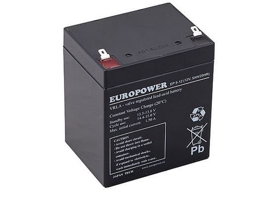 Europower akku 12V 5Ah AGM Europower EP5-12