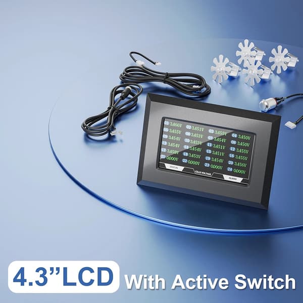 BMS Tilbehør, RS485 Switch, LCD Adapter Kabler, 43-LCD