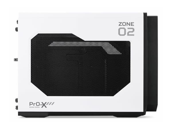 Acer Predator MI900 - Mini-ITX - genomskinlig sidopanel - ingen strömförsörjning - vit - USB/ljud