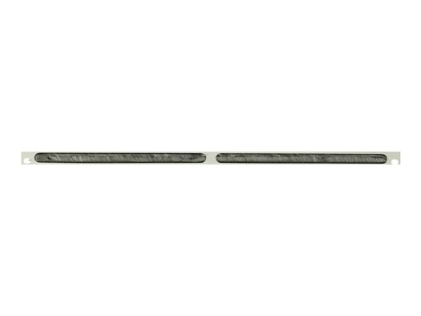Lanview by Logon - Stativbørstepanel - L bent - hvit, RAL 7035 - 0.5U - 19"