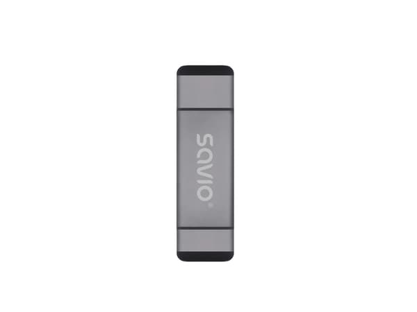 Savio SD-kortinlukija 3in1, USB-C+ USB-A 2.0+ Micro USB, AK-72