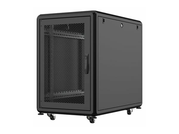 Lanview by Logon - Rack skåp - 600 x 1000 mm, server line - fristående - svart, RAL 9005 - 19"