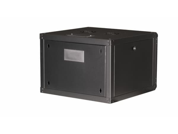 Equip EPM-07-6060-B-CBAA, Väggmonterad rack, 7U, Knapplås, Kuggskenor, 18 kg, Svart