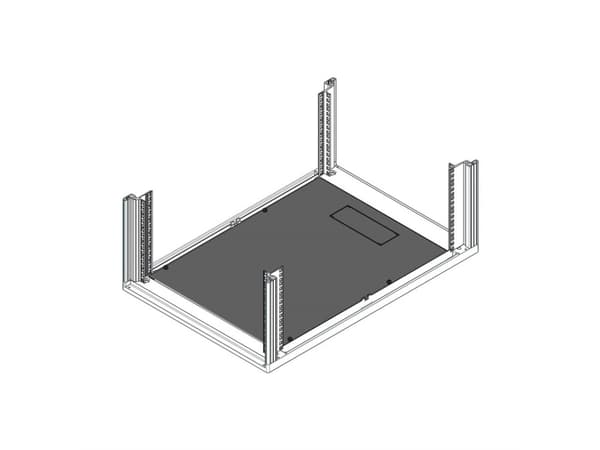 Schroff 25230151 19 tums golvpanel för nätverksskåp svart/grå