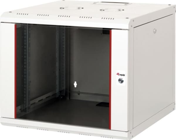 Equip EPM-09-6060-G-CBAA, Veggmonterbar hylle, 9U, Nøkkellås, Rack skinner, 12,2 kg, Lysegrå