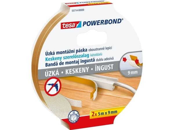 tesa Powerbond Narrow 2 x 5m x 9mm tesa Powerbond Narrow 2 x 5m x 9mm